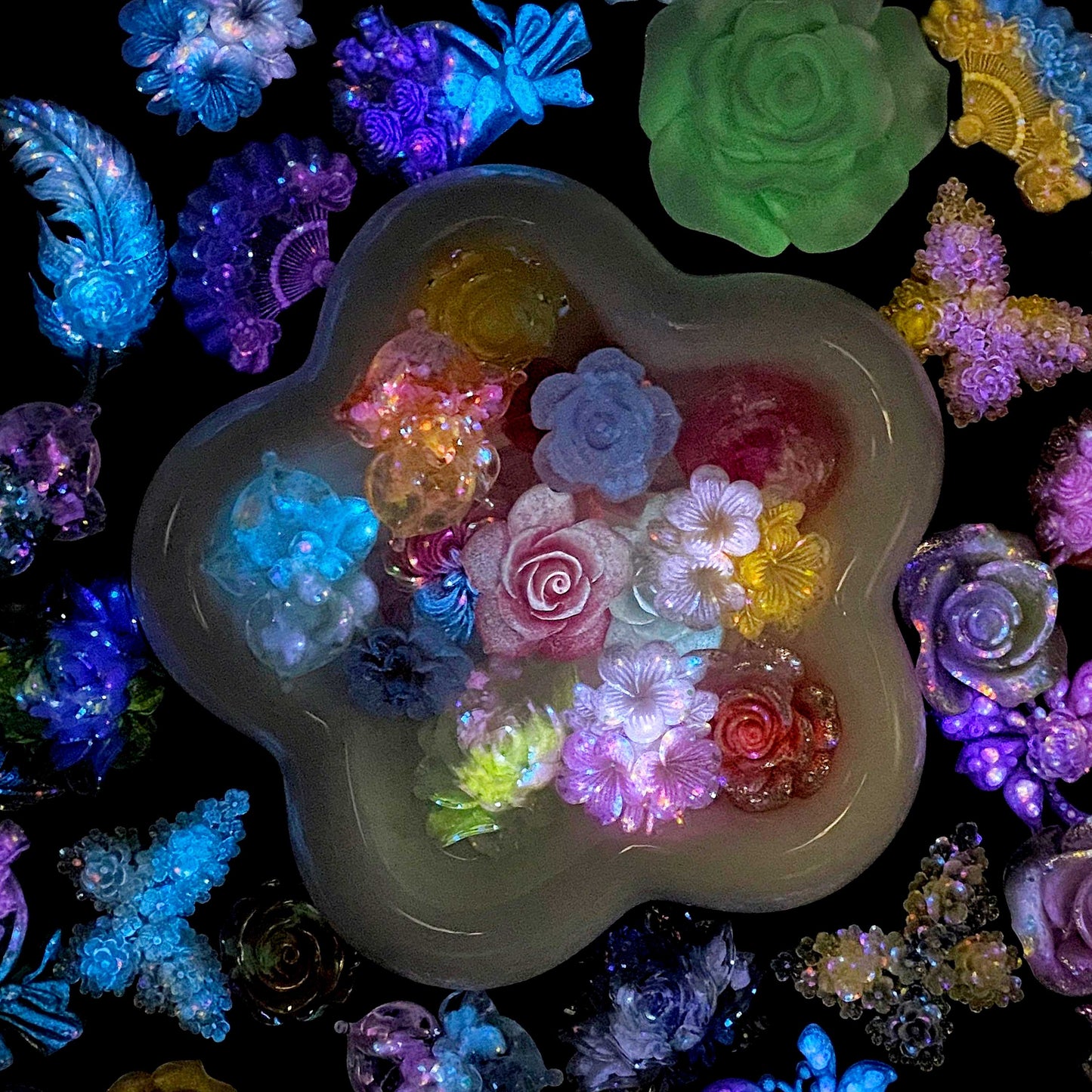 夜光レジンフラワーのブラインドボックス【リアルタイム開封付き】